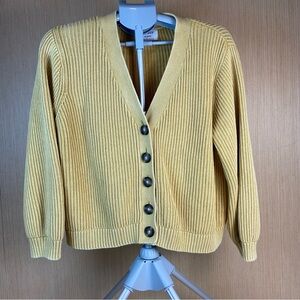 Old Navy Yellow Button-Up Cardigan XXL Petite